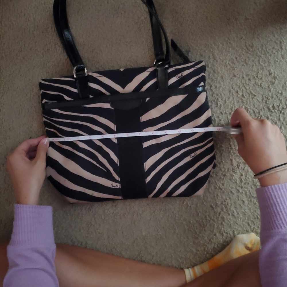 Zebra Print Coach Handbag - Picture 8 of 11